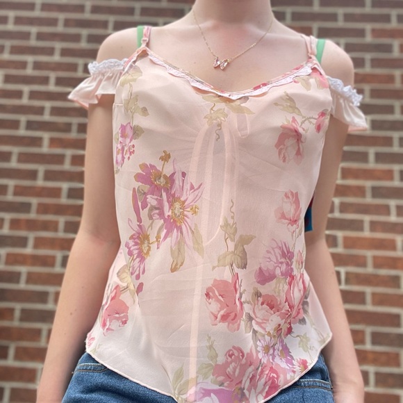 Vintage sheer floral tank - Picture 8 of 12